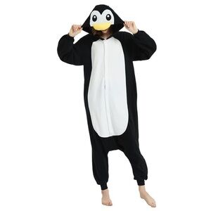 Adult Penguin pajamas jumpsuit Costume size small